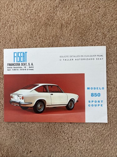 Seat 850 sport coupe - coupe, (fiseat)